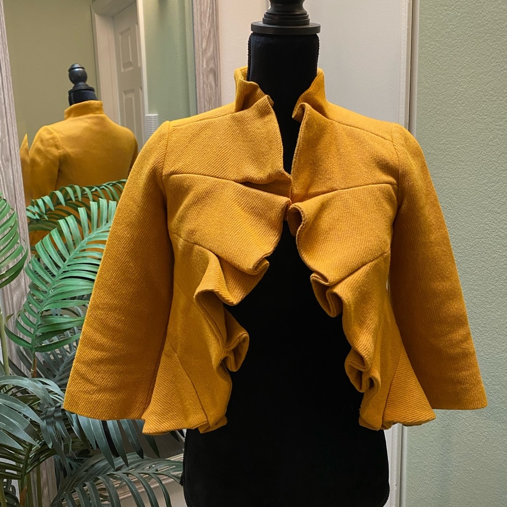 Gently used Anthropologie (Tabitha) jacket. Goldenrod. Beautiful and unique!